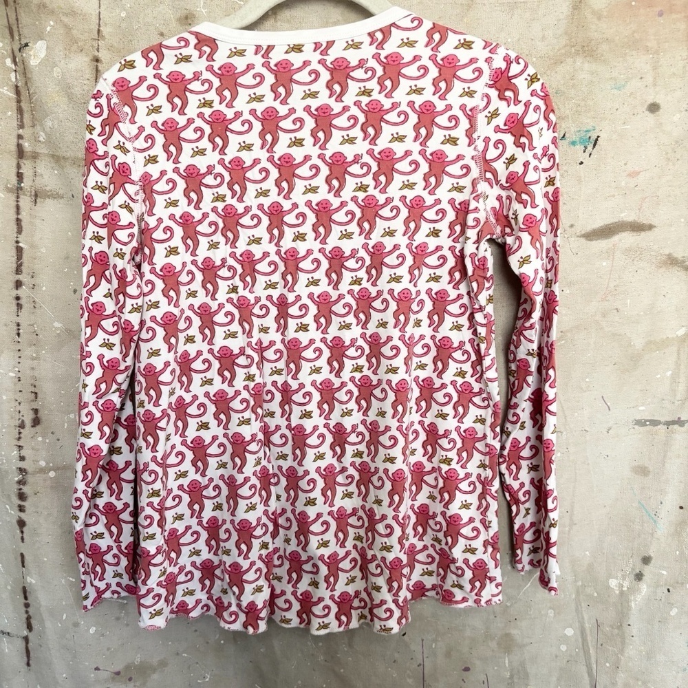 Roller Rabbit Monkey Print Long Sleeve Pajama Set - Picture 4 of 7